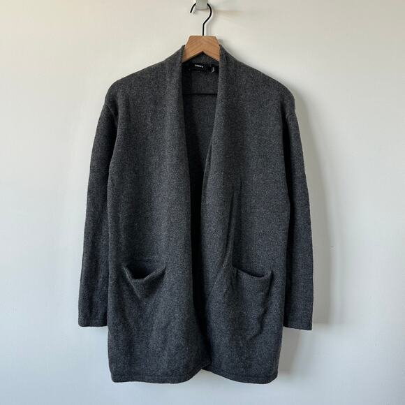 Theory Soft Wool Cashmere Open Cardigan Duster Grey Size S - Picture 4 of 10